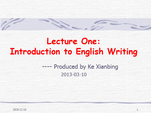 Introduction to English WritingPPT教学课件