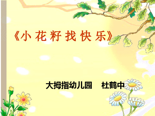 《小花籽找快乐》课件