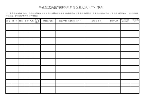 党组织关系转接