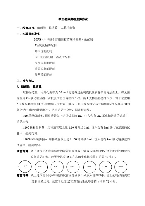 微生物限度检查法