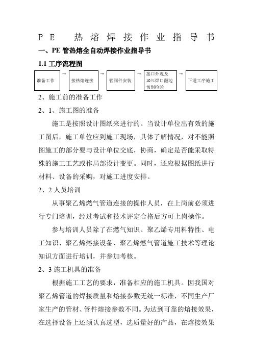 PE热熔焊接作业指导书