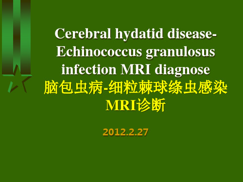 脑包虫病-细粒棘球绦虫感染MRI诊断227精品PPT课件