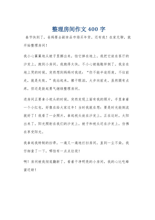 整理房间的250字作文