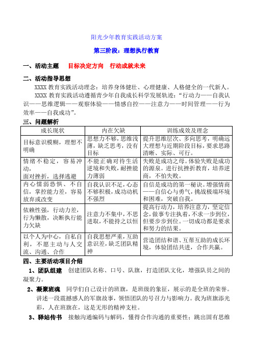 青少年研学之阳光少年研学方案