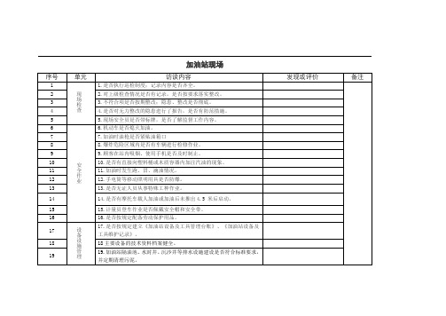 加油站检查表