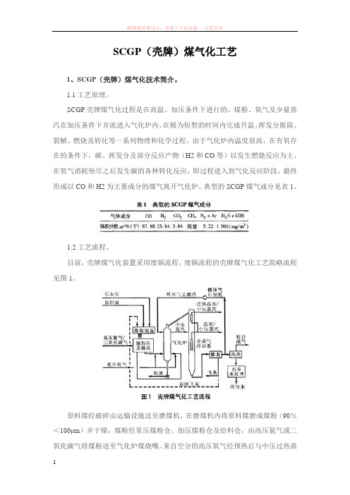 scgp(壳牌)煤气化工艺