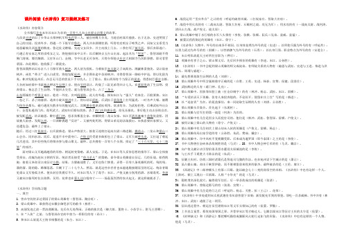 江苏省东台市九年级语文上册 课外阅读《水浒传》复习提纲及练习 苏教版