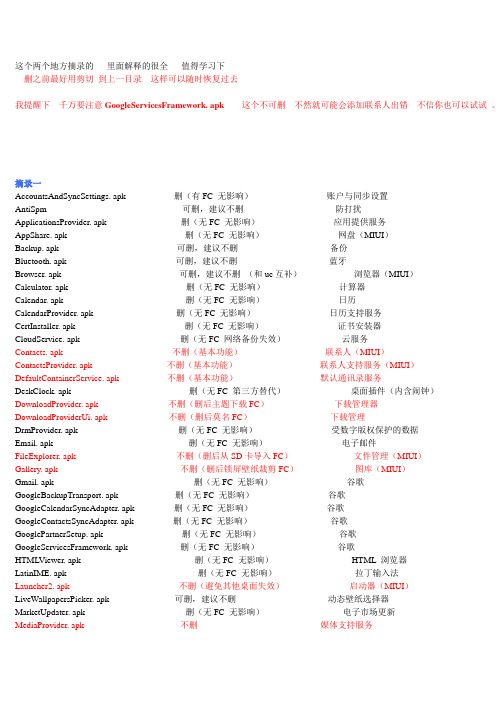 miui精简 APK详细注释