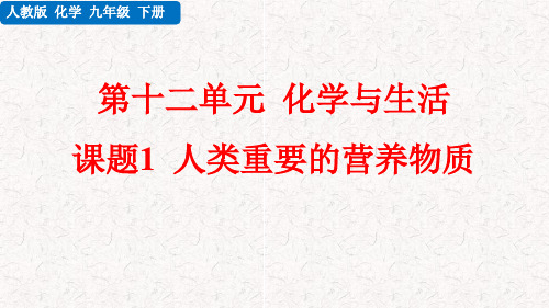 人教版九年级下册化学第十二单元化学与生活课件