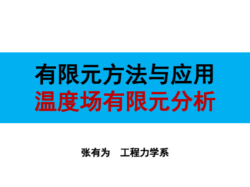 工程有限元方法温度场有限元分析PPT(31页)