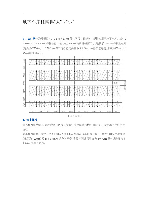 地下车库柱网的大小分析