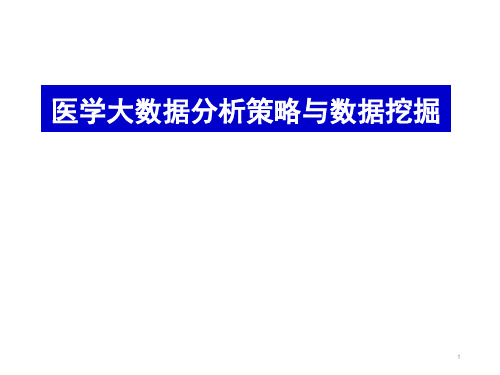 医学大数据分析策略与数据挖掘ppt参考课件