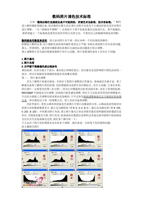 数码照片调色技术标准