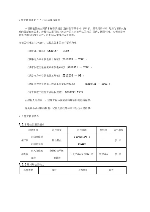 接触网组成及各部参数