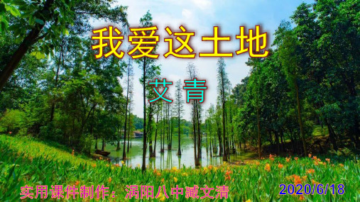 《我爱这土地》优秀课件