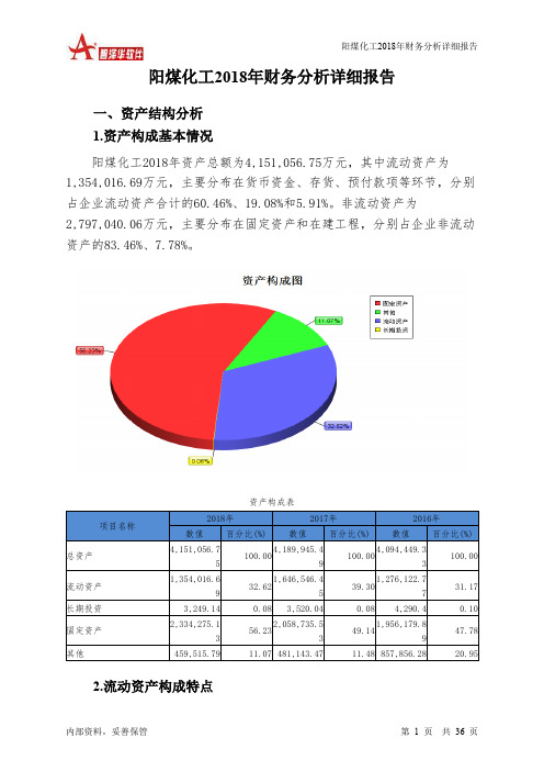 阳煤化工2018年财务分析详细报告-智泽华