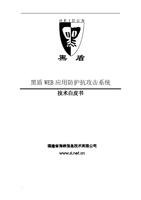 黑盾WEB应用防护抗攻击系统白皮书