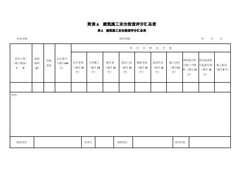 建筑施工安全检查评分标准(JGJ59-2011)