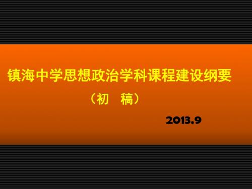 政治学科课程建设纲要