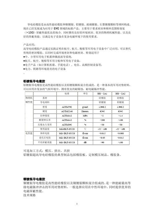 导电胶产品说明--简版