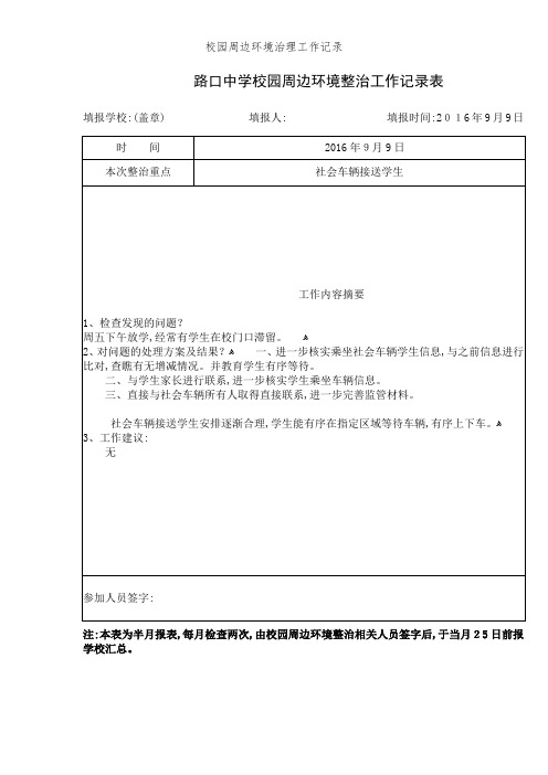 校园周边环境治理工作记录 (2)