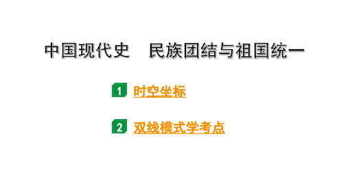 2024四川中考历史二轮中考题型研究 中国现代史 民族团结与祖国统一(课件)