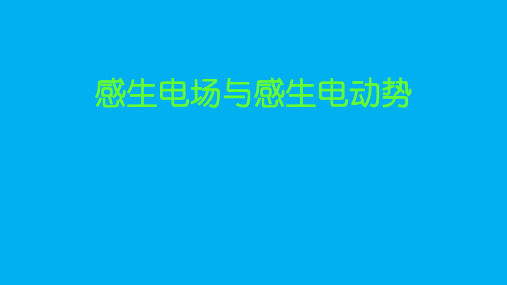 2022-2023学年高二物理竞赛课件：感生电场与感生电动势