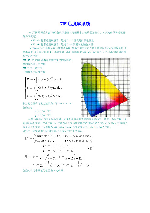 CIE色度系