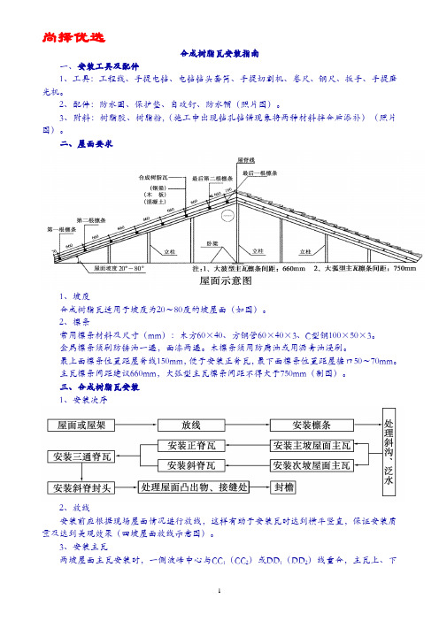 【尚择优选】合成树脂瓦安装指南