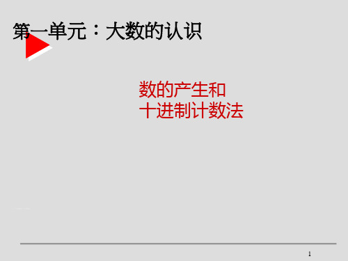 人教版-数的产生和十进制计数法-ppt-课件