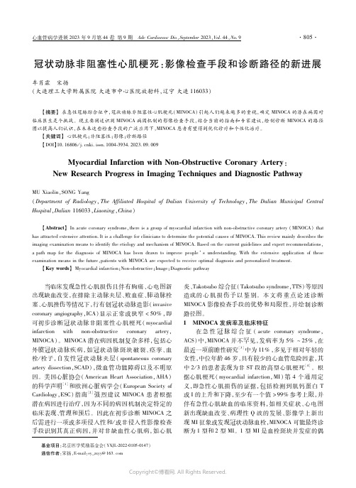 冠状动脉非阻塞性心肌梗死：影像检查手段和诊断路径的新进展