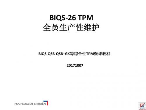 BIQS26-TPM设备维护微课教材