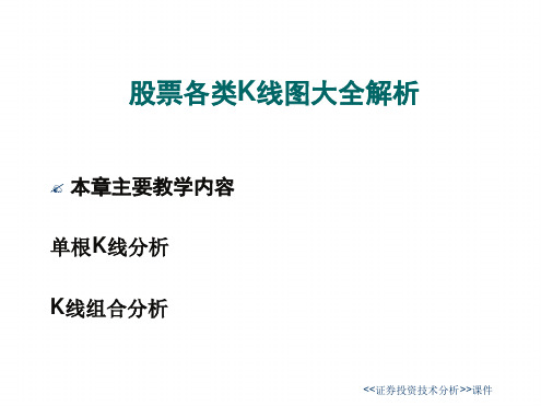 股票各类K线图大全解析演示课件