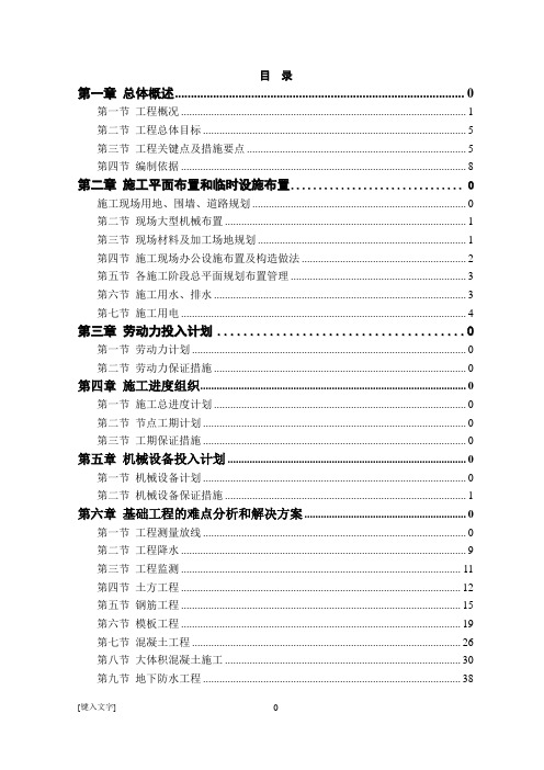 施工组织设计计划书(打印版)