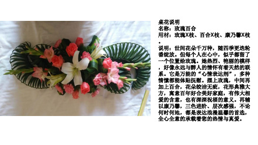 花束花篮桌花介绍说明