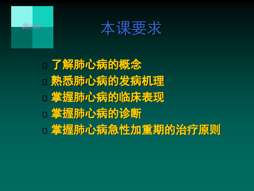 慢性肺源性心脏病ChronicCorPulmonale讲解