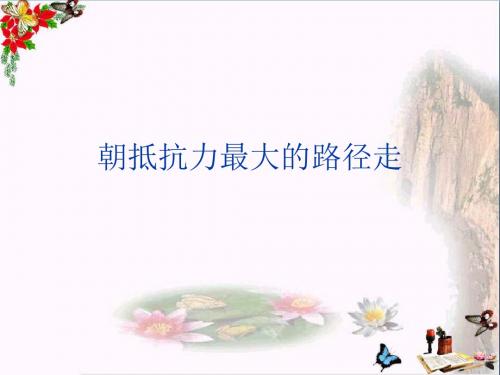 朝抵抗力最大的路径走优秀课件1 粤教版