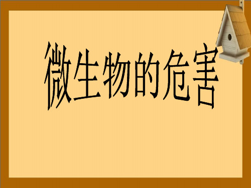 大象版科学五年级下册 第五单元《微生物的危害》课件3