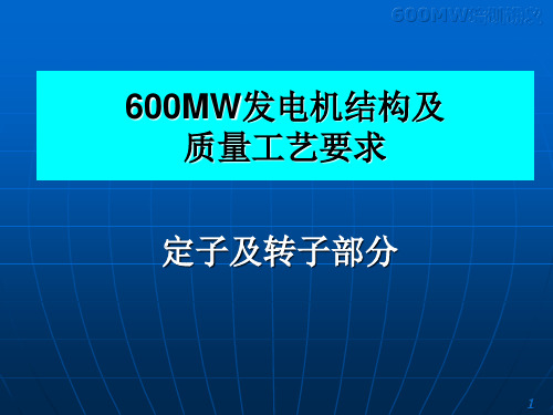 600MW发电机结构教程