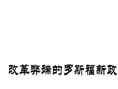 八年级历史改革弊端的罗斯福新政(PPT)5-4