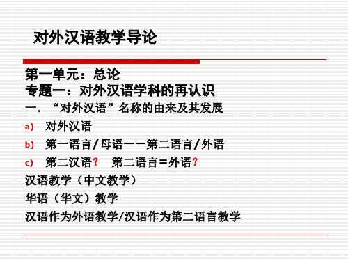 对外汉语教学导论(新)