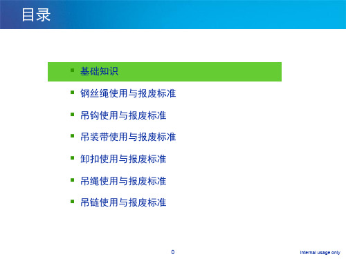 起重机械吊索具检查与报废标准