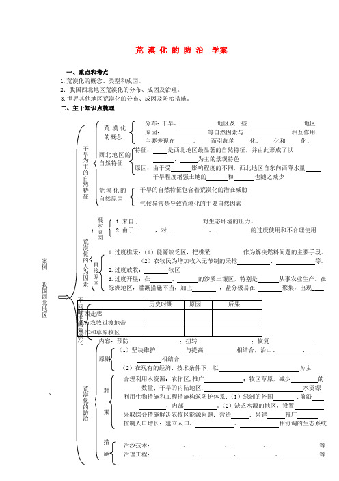 高考地理 荒漠化的防治学案 新人教版