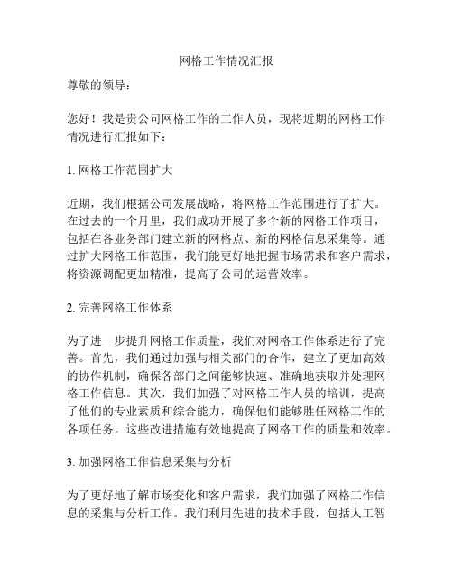 网格工作情况汇报