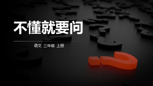 3.《不懂就要问》课件(共34张PPT)