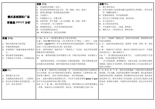 肯德基SWOT分析九宫格