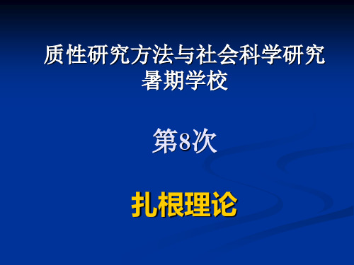 质性研究(分析资料-扎根理论)