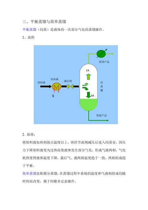 平衡蒸馏与简单蒸馏