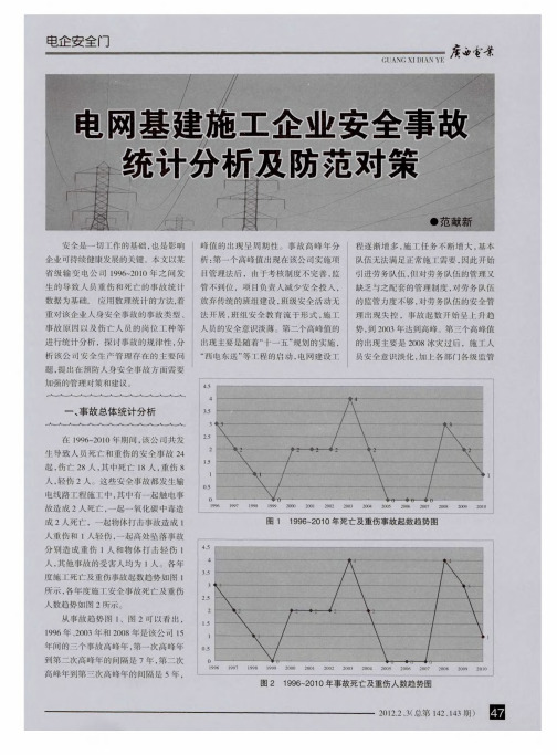 电网基建施工企业安全事故统计分析及防范对策