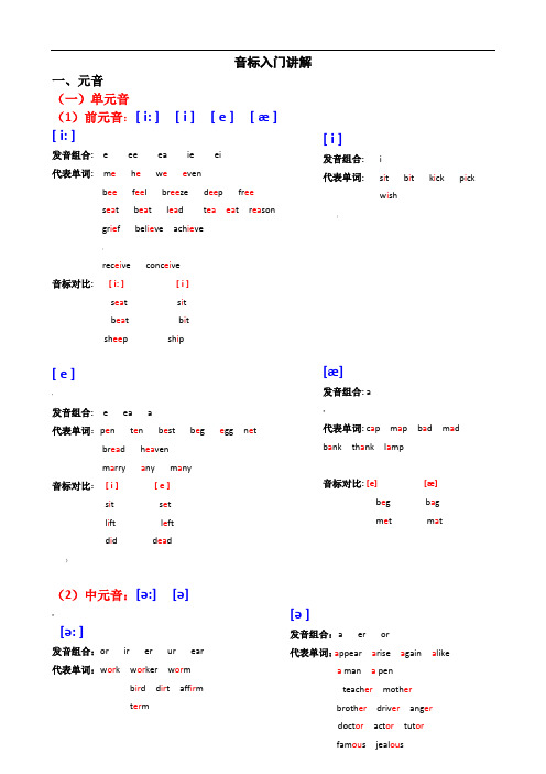 英语音标学习入门-入门音标